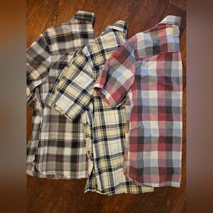 Mossimo Plaid Button Down Shirt Bundle L